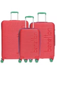 United Colors Of Benetton 3'lü Valiz Seti Kırmızı BNT500 thumbnail 1