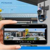QASUL 12MP HD AI akıllı PTZ WiFi Kamera Ev Uyarı Bilgileri İle Açık Akıllı İnsansı Algılama İzleme - 4