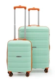 Artemis Polipropilen&Kırılmaz 2'li Valiz Seti Büyük&Kabin - Su Yeşili thumbnail 1