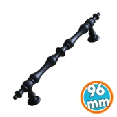 Mobilya Mutfak Dolabı Çekmece Dolap Kulpları Kapak Kulpu Kulbu Siyah 96 mm Metal Kulp thumbnail 1