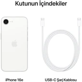 Apple iPhone 16E 128GB Beyaz Cep Telefonu (Apple Türkiye Garantili) - 7