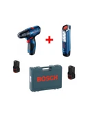 Bosch Professional GSR 120-LI 2 Ah Çift Akülü Vidalama ve GLI 12V-300 Lamba - 06019G8004 - 5