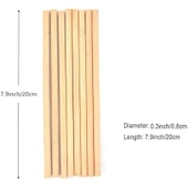 10 Adet Doğal Bambu Pipet 20 Cm Çevreyle Dost Sağlıklı Bamboo Pipet - 2