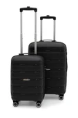 Artemis Polipropilen&Kırılmaz 2'li Valiz Seti Orta&Kabin - Siyah - 1