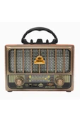 Coverzone Retro Radyo Taşınabilir Bluetooth Speaker Hoparlör Klasik Antika Tarzı USB Girişli Klasik M-1933BT - 1