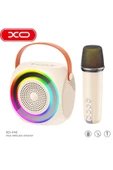 Xo F42 Kablosuz Bluetooth Hoparlör ve Karaoke Mikrofon – 10W Güç, RGB Işıklı, TF Kart & USB Destekli - 1