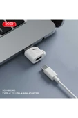 Xo USB-A Erkek - Type-C Dişi Dönüştürücü Adaptör NB256D, Veri ve Şarj Destekli, 5gr, Beyaz thumbnail 2