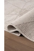 Leon LN003K Bej Halı Modern Desen Pamuk Taban Akrilik Tozuaz Salon Yatak Odası Koridor Halısı Özel Ölçü BEJ thumbnail 6