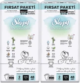 Sleepy Bebek Bezi Bio Natural Beden:2 (3-6KG) Mini 96 Adet Ekonomik Fırsat Pk thumbnail 1