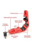 Coverzone Motosiklet Scooter Alarmlı Fren Kilidi Gidon Kilit Fren Gaz Kavrama Koruma Güvenlik MTR-503 Kırmızı - 3