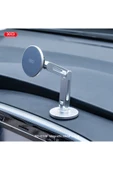 Xo Metal 360 Derece Dönebilen Mıknatıslı Manyetik Boy Ayarlı Araç İçi Telefon Tutucu thumbnail 5