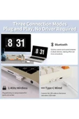 Coverzone Ajazz AK35i V3 Kablosuz Mekanik Oyuncu Klavyesi-Gasket Gövde Yapısı TFT Ekranlı Bej/Avakado Switch - 4