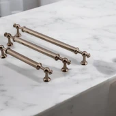 Mobilya Çekmece Mutfak Dolabı Dolap Kulpları Kulbu Kulpu Bronz Metal Kulp 192 mm- 19.2 cm thumbnail 4