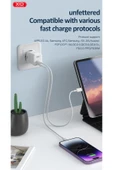 Xo Hızlı Şarj Adaptörü CE07|GaN|1 Type-C Kablo|35WMax|Akım Korumalı|Tablet,Notebook,Cep Telefonu,Konsol thumbnail 2