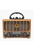 Coverzone Retro Radyo Taşınabilir Bluetooth Speaker Hoparlör Klasik Antika Tarzı USB Girişli Klasik M-1933BT - 1