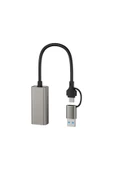 Xo HUB018 Ethernet Dönüştürücü,USB ve Type-C den Ethernet'e Dönüştürücü,10-100Mbps Destekler - 5