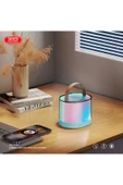 Xo F47 Karaoke Bluetooth Hoparlör 1200mAh BT-V5.3 1 adet Mikrofon,RGB Işık - 2