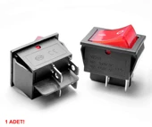 16A 250V On / Off Anahtar  Latch 4 Pin Buton Yüksek Akım Kcd4 Led Işıklı Switch Panel Tip Montaj Kutu Güç Kontrol Makine Motor Araba - 5