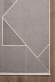 Leon LN002Z Antrasit Halı Modern Desen Pamuk Taban Akrilik Tozuaz Salon Yatak Odası Koridor Halısı 120 X 180 ANTRASIT thumbnail 5
