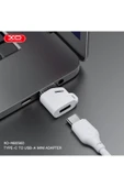 Xo USB-A Erkek - Type-C Dişi Dönüştürücü Adaptör NB256D, Veri ve Şarj Destekli, 5gr, Beyaz thumbnail 1
