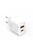 Xo CE12 Çoklu Hızlı Şarj Adaptörü,2 Cihaza Kadar Şarj,1 Type-C 1 Usb-A,20W Max Power,Akım Korumalı - 1