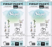 Sleepy Bebek Bezi Bio Natural Beden:1 (2-5KG) Yeni Doğan Newborn 100 Adet Ekonomik Fırsat Pk - 1