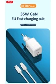 Xo Hızlı Şarj Adaptörü CE07|GaN|1 Type-C Kablo|35WMax|Akım Korumalı|Tablet,Notebook,Cep Telefonu,Konsol thumbnail 3