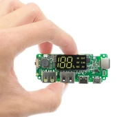 Powerbank Devresi Ekranlı 5V 2.4A Dual Usb Çıkış  Type C Micro Usb Giriş Lityum Lion 18650 Pil Şarj Mobil Taşınabilir Güç Kaynağı Batarya Telefon thumbnail 2