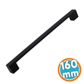 Mobilya Mutfak Çekmece Dolap Dolabı Kulbu Kulpu Kulpları (160 mm - 16 cm) Siyah Metal thumbnail 1
