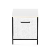 Çocuk Dolap 1 Çekmeceli Komodin Sehpa Gri 1597 - 4