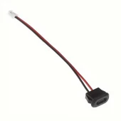 Type C Panel Montaj Dişi Soket 2 Pin 10cm Kablolu Siyah  Uzatma Konnektör Araba Kamera Oyuncak Telefon Şarj Mp3 Tablet thumbnail 6