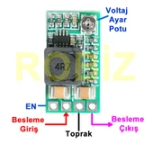 MP2315 24V to 5V 2A Voltaj Düşürücü Modül Güç Kaynağı Voltaj Ayarlanabilir ve Sabit Çıkış 1.8V 2.5V 3.3V 5V 9V 12V Mini Step Down - 1