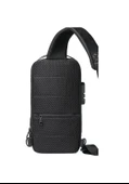 Pasifix 9530 Usb Sarj Portlu Ve Kilitli Omuz ve Göğüs Çantası Siyah - 3