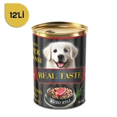Real Taste Kuzu Etli Yetişkin Köpek Konservesi 415 Gr x 12 Adet - 1