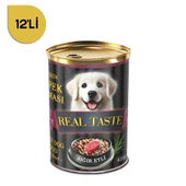 Real Taste Sığır Etli Yetişkin Köpek Konservesi 415 Gr x 12 Adet - 1