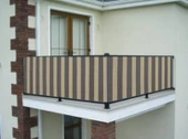 Ceylan Home Balkon Demiri Perdesi Bağcıklı Gri Krem 650x80 - 1