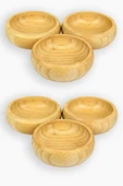 Bambu Ahşap Sosluk ve Çerezlik 10 cm 6'lı Set - 1
