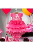 Barbie Baskılı  Kız Elbise 1/4 yaş - 1