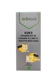 VeNatura D3K2 Vitamin D3 Ve Menaquinon 7 Takviye Edici Gıda 20 ml - 1