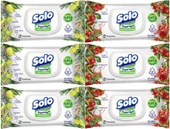 Solo Islak Havlu Mendil 50 Yaprak Limon & Biberiye-Elma Sirkesi & Karbonat (6 Lı Karma Set) - 1