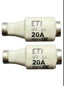 (2 Adet) 20 Amper Seramik Sigorta ETI - 1