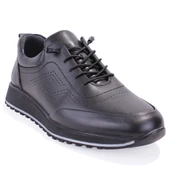 Dagoster DMA08-2182 Siyah Ortopedik Günlük Erkek Deri Ayakkabı thumbnail 1