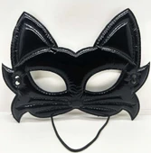 Siyah Renk Kumaş Malzemeden İmal Eva Kedi Maskesi 19x15 cm - 1