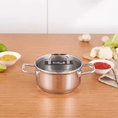 Grace İndüksiyon Tabanlı Çelik Tencere 18 cm 2 Lt - 1