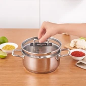 Grace İndüksiyon Tabanlı Çelik Tencere 18 cm 2 Lt - 2