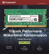 Transcend JM3200HSB-8G 8GB DDR4 3200Mhz CL22 1.2V Notebook Ram - 3