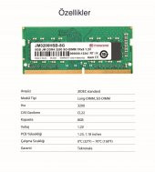 Transcend JM3200HSB-8G 8GB DDR4 3200Mhz CL22 1.2V Notebook Ram - 8