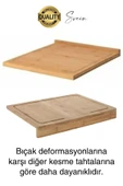 Ahşap Kesme Tahtası Panosu Doğrama Ayaklı Tezgah Üstü Hijyenik Deforme Olmaz Dayanıklı 35x24 cm - 2