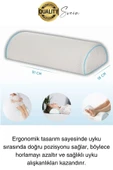 Konforlu Ergonomik Nefes Alabilen Hipoalerjenik Visco Ortopedik Horlama Uyku Yastığı Boyun - 4
