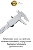 Premium Endüstriyel Hassas Ölçüm Mekanik Kumpas Analog Mikrometre Derinlik Genişlik 150 x 0.02 mm - 3